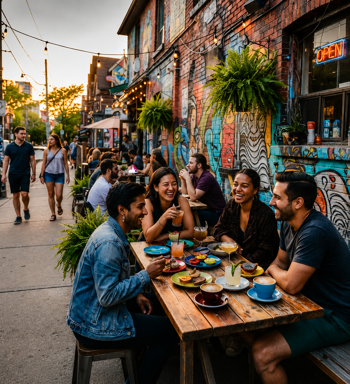 Friends enjoying a gluten-free-friendly meal together